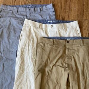 Old Navy 40x30 Khaki Chino‎ Work Pants Lot of 3 Flex